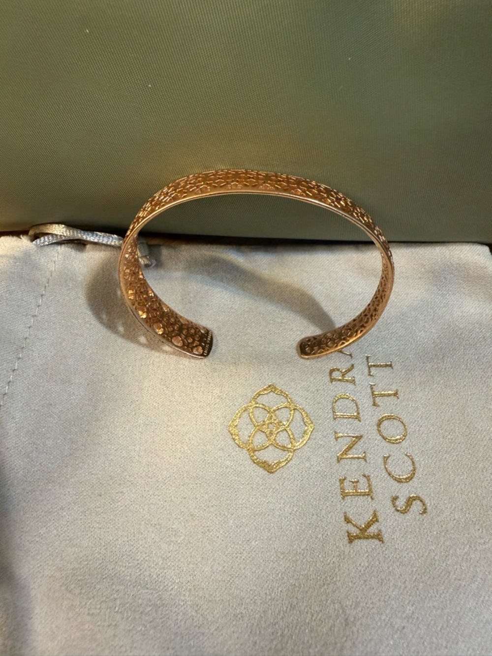 Kendra Scott Rose Gold Filigree Open Cuff